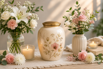 Creating Beautiful Floral Tributes with Memorial Urns and Vases