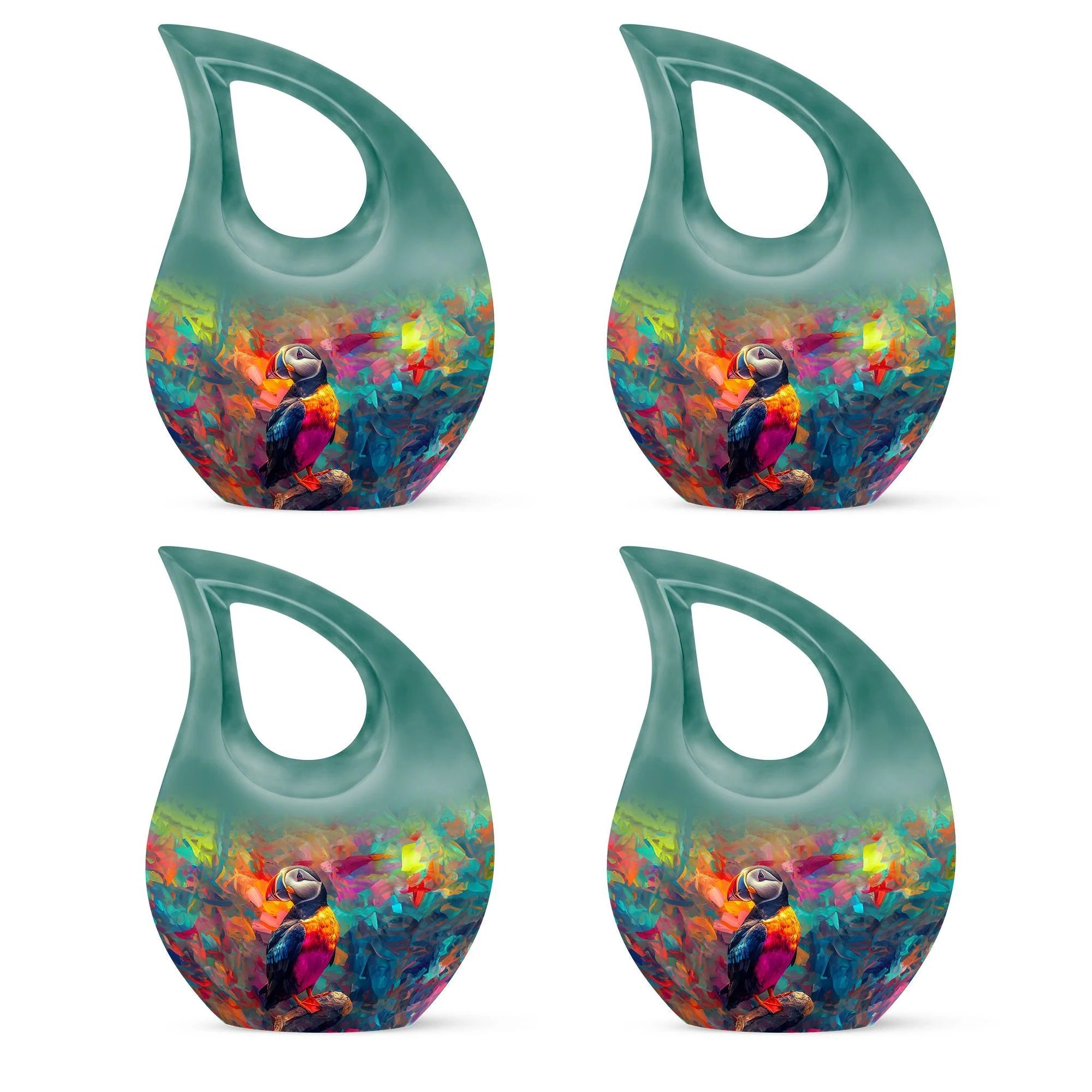 Puffin Bird Cremation Urn for Human Ashes – Colorful Toucan Memorial Urn