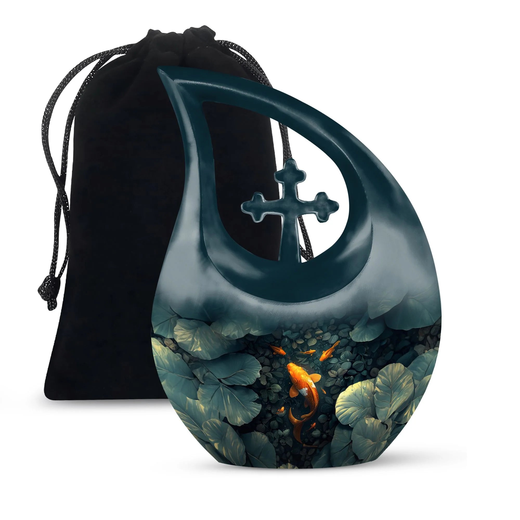 Koi Fish Cremation Ashes Adult Urns For Memorial - Funeral Urn
