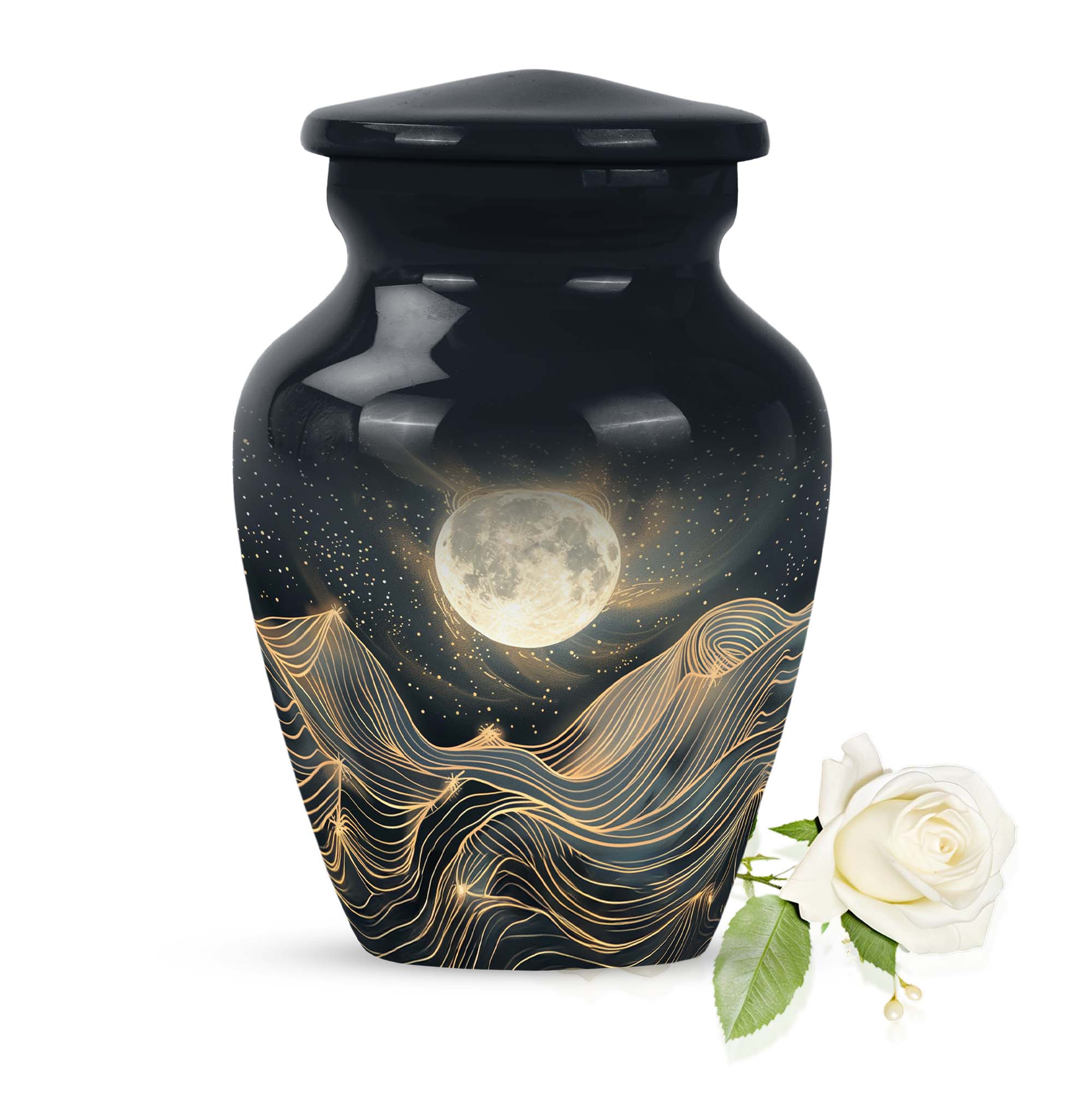 Lunar Homage - An Elegant And Lasting Memorial Urn