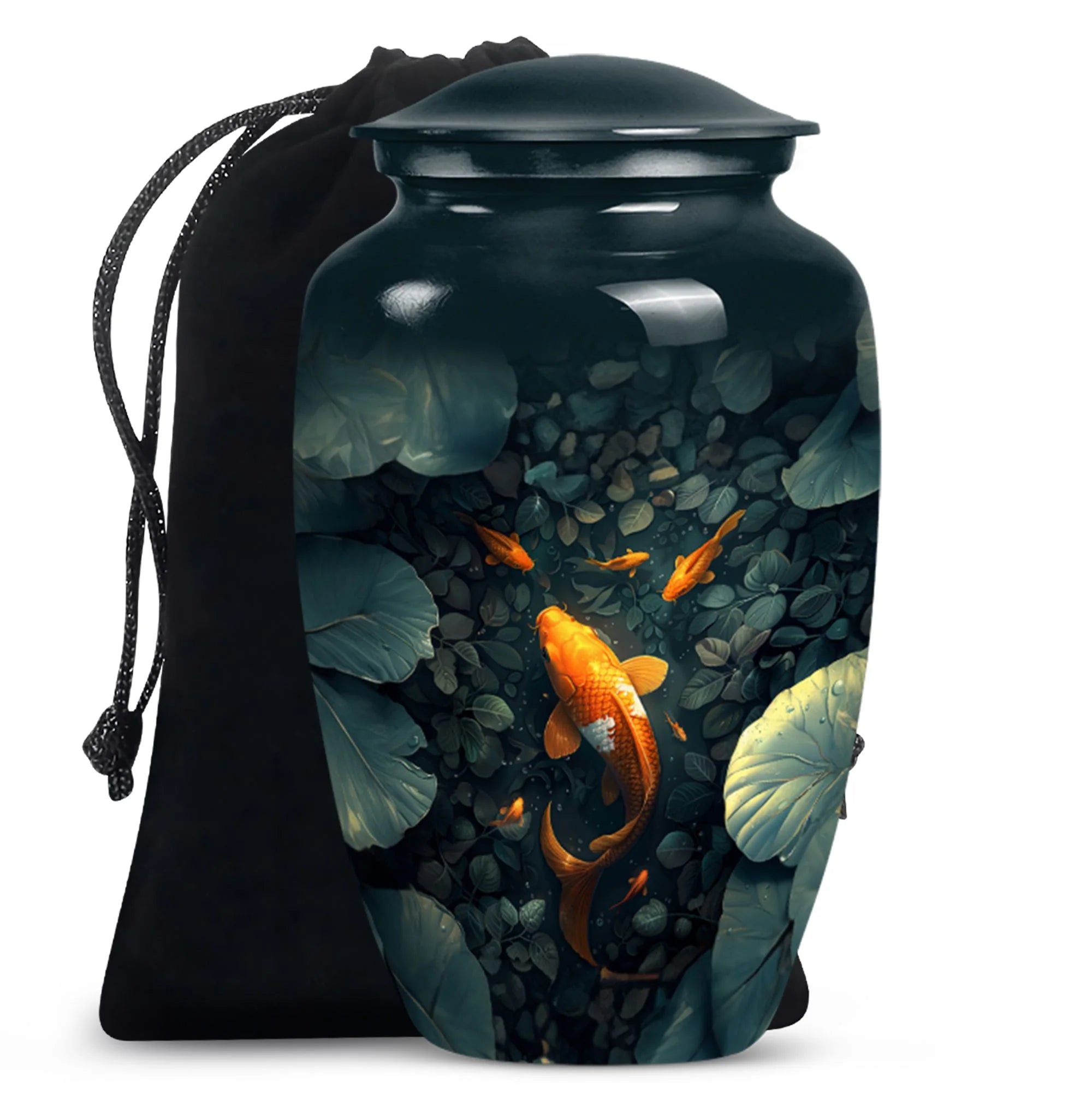 Koi Fish Cremation Ashes Adult Urns For Memorial - Funeral Urn