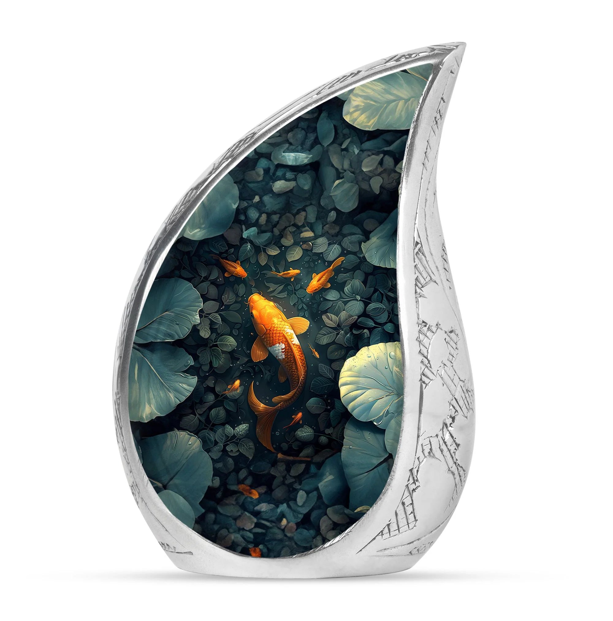 Koi Fish Cremation Ashes Adult Urns For Memorial - Funeral Urn