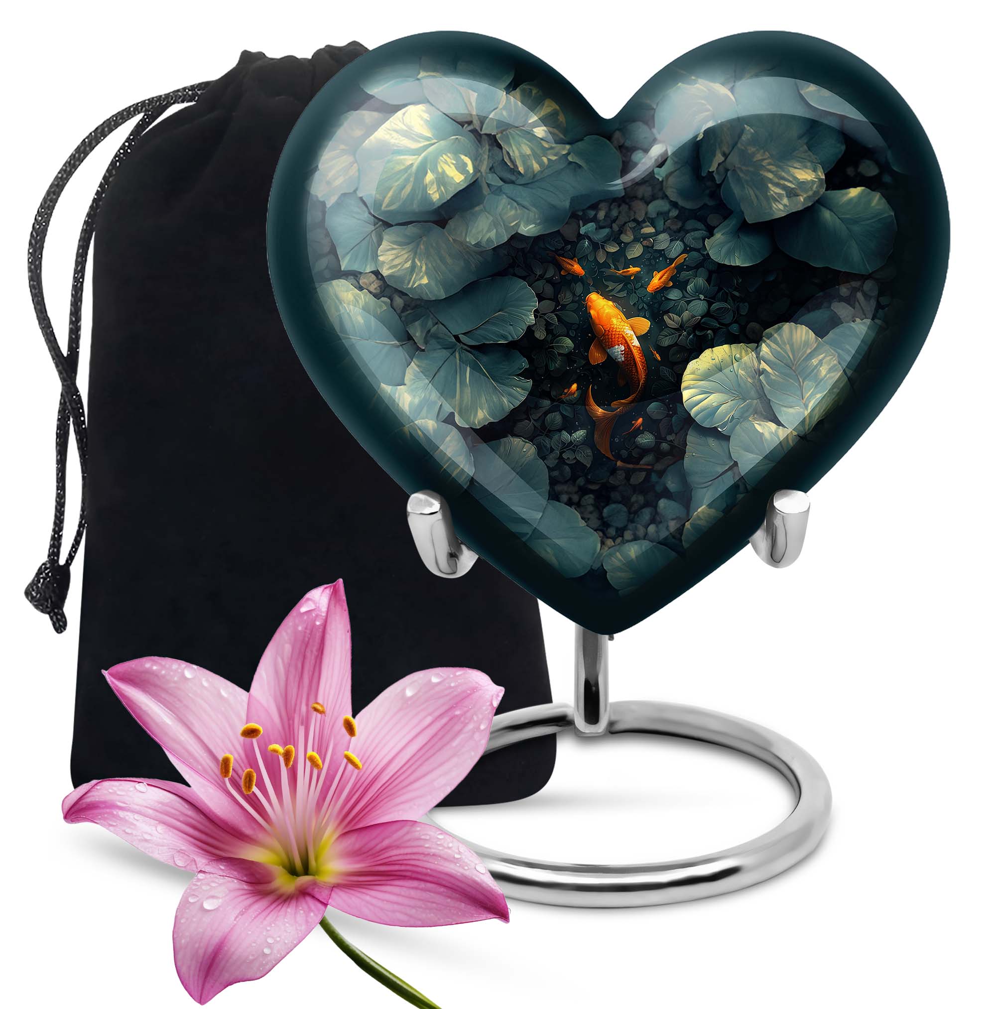 Koi Fish Cremation Ashes Adult Urns For Memorial - Funeral Urn