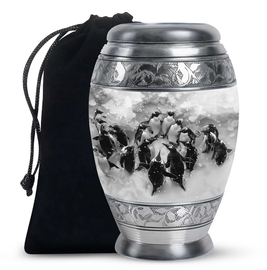 Penguin Cremation Small Urn For Human Ashes Keepsake