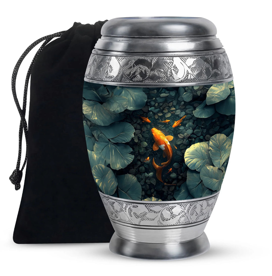 Koi Fish Cremation Ashes Adult Urns For Memorial - Funeral Urn